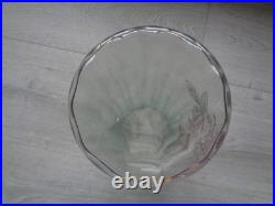 Ancien Vase En Verre Emaille Decor Floral Legras Non Signe