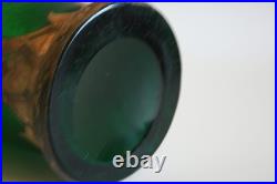 Ancien Vase En Verre Gravé À L'acide Legras St Denis 46 CM