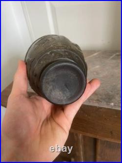 Ancien Vase Pot Signé George de Feure Antique Verre Moulé Pressé 14cm Ancien Vase Pot Signé George de Feure Antique Verre Moulé Pressé 14cm