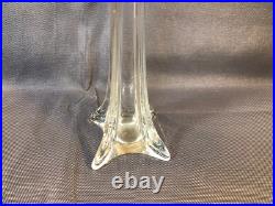 Ancien grand vase à fleur soliflore en verre vintage années 1950