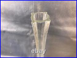 Ancien grand vase à fleur soliflore en verre vintage années 1950