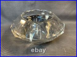 Ancien grand vase en cristal à facettes de BACCARAT Marquise de Sévigné vintage