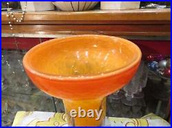 Ancien grand vase en pate de verre muller freres epoque vers 1900 orange