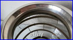Ancien lourd -3kg grand Vase Saint Graal France décor argent cour frise balustre