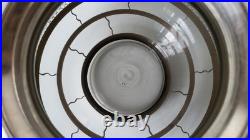 Ancien lourd -3kg grand Vase Saint Graal France décor argent cour frise balustre