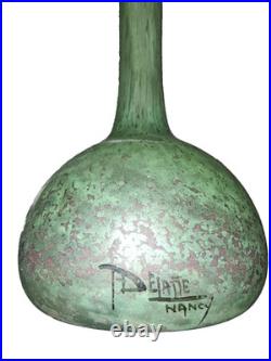 Ancien soliflore signé DELATTRE NANCY an 1930 environ vintage haut 56 cm