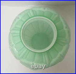 Ancien vase opaline verte boule art deco 1930 vigne raisin no pierre d avesn