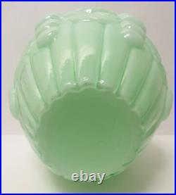 Ancien vase opaline verte boule art deco 1930 vigne raisin no pierre d avesn