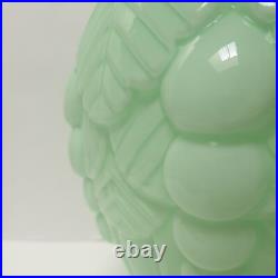 Ancien vase opaline verte boule art deco 1930 vigne raisin no pierre d avesn