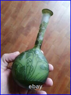 Ancien vase signé emile Gallé GINKO authentique