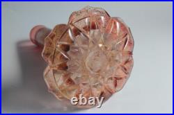 Ancien vase soliflore cristal taillé doré Bohème (59893) Ancien vase soliflore cristal taillé doré Bohème (59893)
