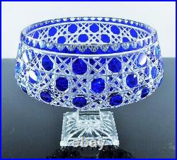 Ancienne Coupe Fruit Sur Pied Forme Medici Taille Pierres Diamant Baccarat 1908