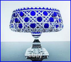 Ancienne Coupe Fruit Sur Pied Forme Medici Taille Pierres Diamant Baccarat 1908