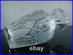 Ancienne Grand Vase Cristal Souffle Taille Diamant Val St Lambert Baccarat 1930