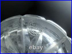 Ancienne Vase En Cristal Souffle Taille Diamant St Louis Signée