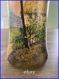Ancienne paire de vases Legras en verre émaillé
