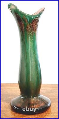 Ange Campana verrerie d'art Corse Feliceto 1996 Vase inclusion d'or No 193