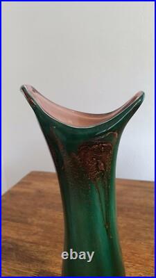 Ange Campana verrerie d'art Corse Feliceto 1996 Vase inclusion d'or No 193