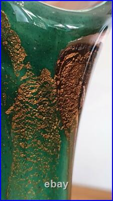 Ange Campana verrerie d'art Corse Feliceto 1996 Vase inclusion d'or No 193