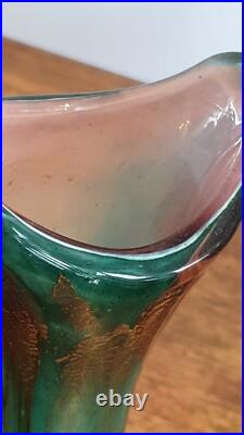 Ange Campana verrerie d'art Corse Feliceto 1996 Vase inclusion d'or No 193