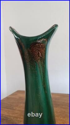 Ange Campana verrerie d'art Corse Feliceto 1996 Vase inclusion d'or No 193