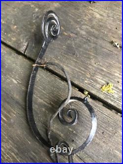 Art Nouveau Applique Fer Forgé Tulipe Pte De Verre Style Muller Frères