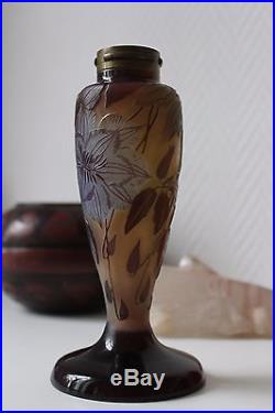 Authentique Pied de lampe EMILE GALLE Epoque Art Nouveau -Original no copy