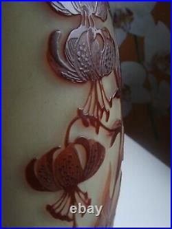 Authentique Très beau grand vase balustre EMILE GALLE 50 CM