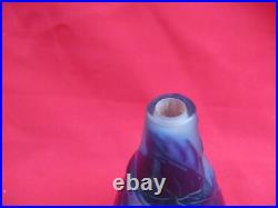 Authentique vase signé Gallé Décor floral dégagé à l'acide