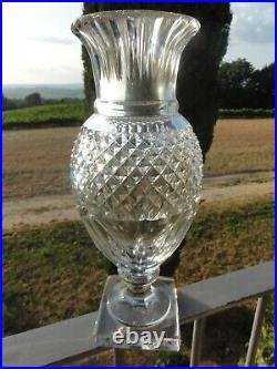 BACCARAT EXCEPTIONNEL TRES GRAND VASE CHARLES X EDWIGE COMME NEUF. (37 cm)