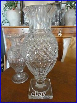 BACCARAT EXCEPTIONNEL TRES GRAND VASE CHARLES X EDWIGE COMME NEUF. (37 cm)