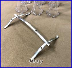 BACCARAT jardinière / bouquetière en bronze et cristal Cornets Fleurs Tulipier BACCARAT jardinière / bouquetière en bronze et cristal Cornets Fleurs Tulipier