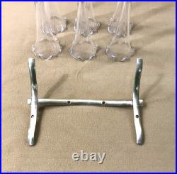 BACCARAT jardinière / bouquetière en bronze et cristal Cornets Fleurs Tulipier BACCARAT jardinière / bouquetière en bronze et cristal Cornets Fleurs Tulipier