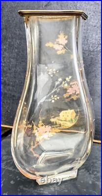 Baccarat & Escalier Cristal Grand Vase Cristal Japonisant 1880 Bronze