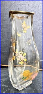 Baccarat & Escalier Cristal Grand Vase Cristal Japonisant 1880 Bronze