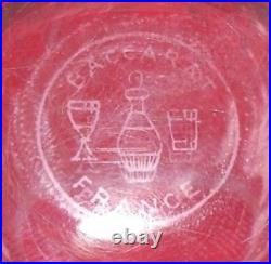 Baccarat Michelangelo Michel Ange Acid Etched Crystal Vase Cristal Gravé Acide B