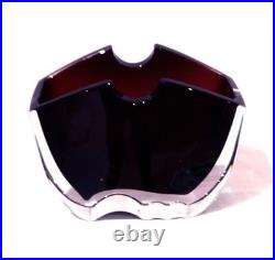 Baccarat. Superbe vase Océanie violet en cristal créé par Thomas Bastide. Signé
