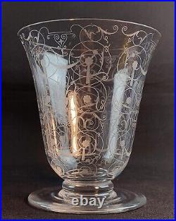 Baccarat Vase Michelange Art Déco Très fin cristal Années 20 Excellent état