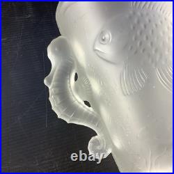 Barolac Vase hippocampe Josef Inwald Barolac Bohème Art Déco 1930 Verre Givre