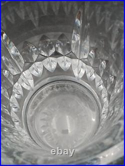 Beau Imposant Vase en Cristal Taillé signé Baccarat, 1970's 4,3kg H 25 cm