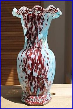 Beau Vase 29,5 cm! Carafe Soliflore Ancien Pate de Verre Clichy 1900 Legras
