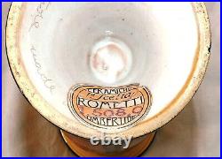 Beau Vase Art Deco En Ceramique Italienne Rometti Umbertide Georgica
