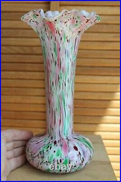 Beau Vase Carafe Soliflore Ancien Pate de Verre Clichy 1900 Legras