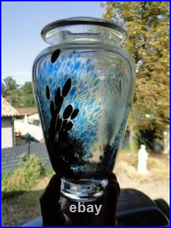 Beau Vase Robert Pierini A Biot Reflets Irises 1984