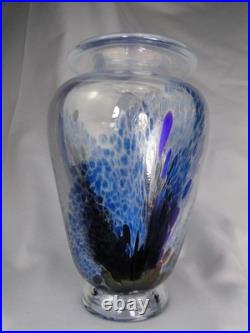 Beau Vase Robert Pierini A Biot Reflets Irises 1984