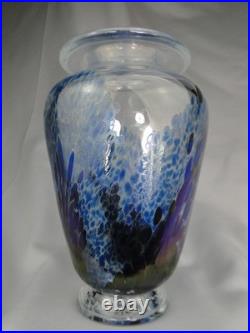 Beau Vase Robert Pierini A Biot Reflets Irises 1984