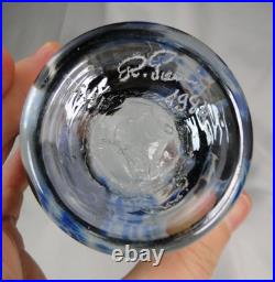 Beau Vase Robert Pierini A Biot Reflets Irises 1984