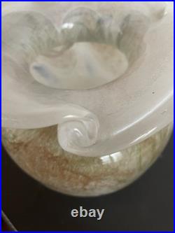 Beau Vase en Verre Souflé Signé Maure-Vieil à Mandelieu Années 1970 Estampillé