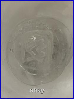 Beau Vase en Verre Souflé Signé Maure-Vieil à Mandelieu Années 1970 Estampillé