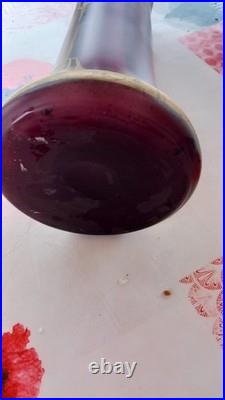 Belle Paire De Vase violine 1900 Pâte de verre art déco/art nouveau Legras